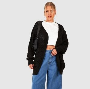 Black Plus Size Cardigan